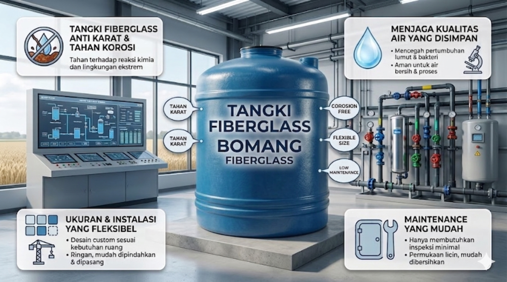 Benefit tangki Fiberglass (FRP)